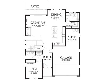 1st Floor Plan, 034H-0426