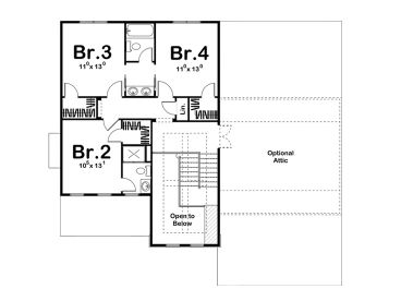 2nd Floor Plan, 050H-0103