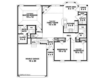1st Floor Plan, 006H-0043