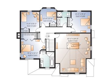 2nd Floor Plan, 027H-0266