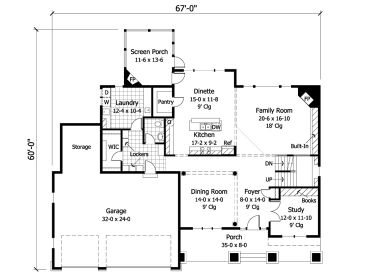 1st Floor Plan, 023H-0136