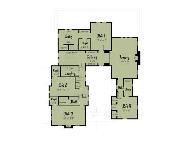2nd Floor Plan, 052H-0157