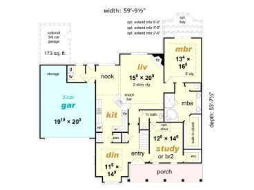 1st Floor Plan, 061H-0168