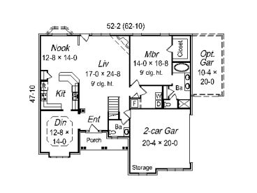 1st Floor Plan, 061H-0116