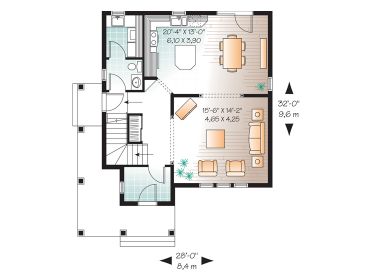1st Floor Plan, 027H-0308