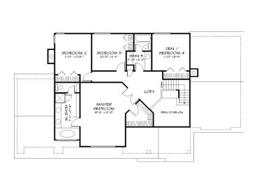 2nd Floor Plan, 022H-0045