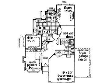 1st Floor Plan, 032H-0039