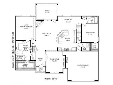 1st Floor Plan, 062H-0049