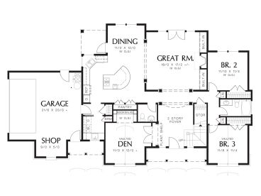 1st Floor Plan, 034H-0401