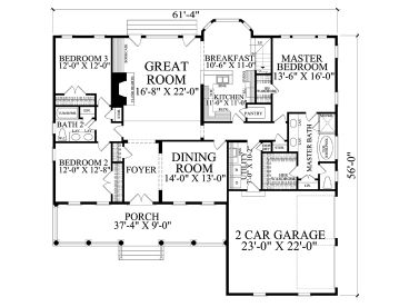1st Floor Plan, 063H-0230