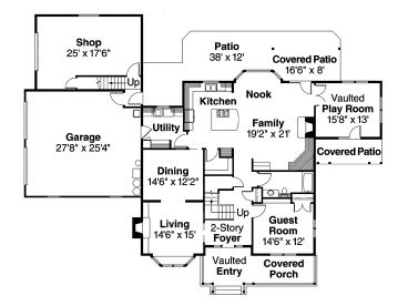 1st Floor Plan, 051H-0105