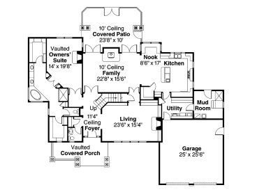 1st Floor Plan, 051H-0170