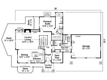 1st Floor Plan, 051H-0403