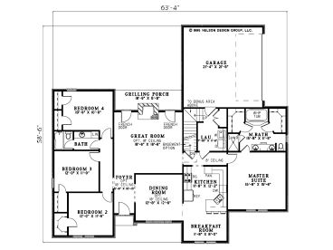 1st Floor Plan, 025H-0024