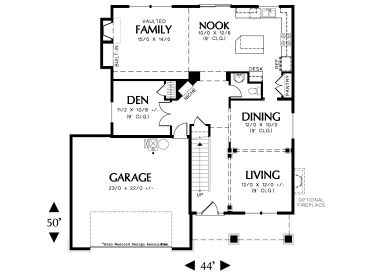 1st Floor Plan, 034H-0104