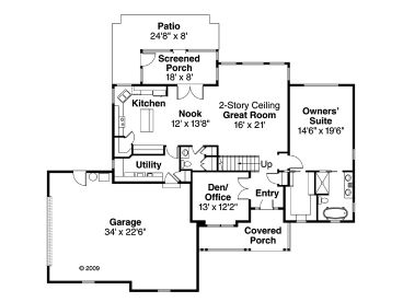 1st Floor Plan, 051H-0181
