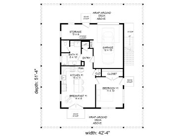 1st Floor Plan, 062M-0010