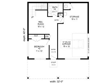 1st Floor Plan, 062H-0322