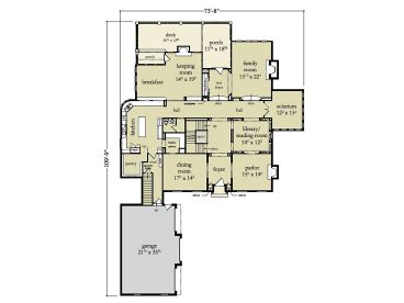 1st Floor Plan, 053H-0054
