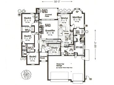 1st Floor Plan, 002H-0114