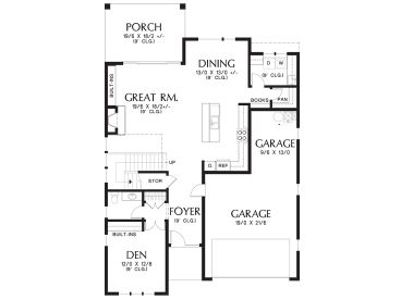 1st Floor Plan, 034H-0427