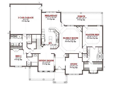 1st Floor Plan, 073H-0033