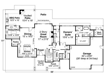 1st Floor Plan, 051H-0351