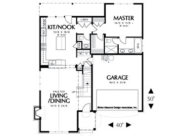 1st Floor Plan, 034H-0155