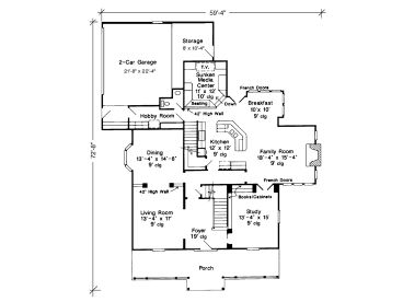 1st Floor Plan, 054H-0081