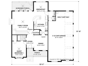 1st Floor Plan, 007H-0087