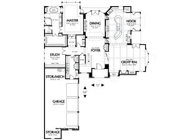 1st Floor Plan, 034H-0140