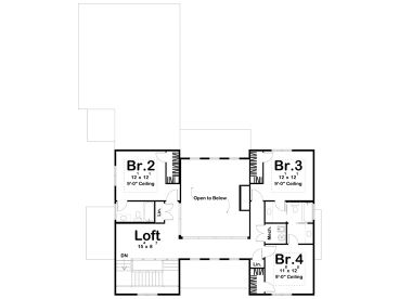 2nd Floor Plan, 050H-0280