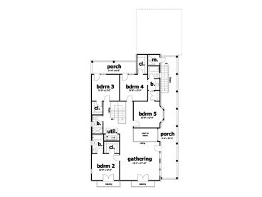 2nd Floor plan, 052H-0040