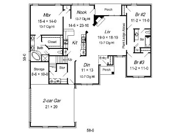 1st Floor Plan, 061H-0063