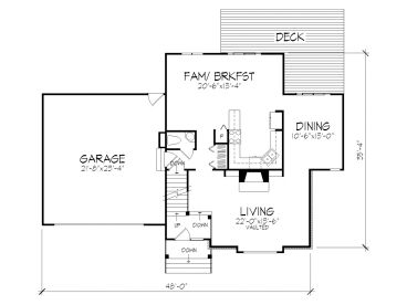 1st Floor Plan, 022H-0035