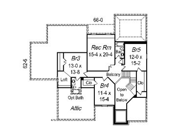 2nd Floor Plan, 061H-0125