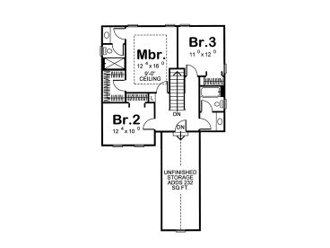 2nd Floor Plan, 050H-0050