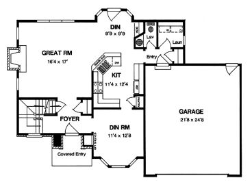 1st Floor Plan, 014H-0045
