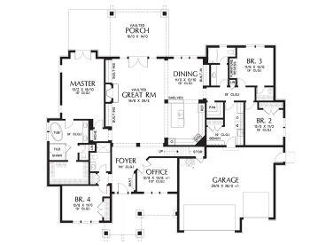 1st Floor Plan, 034H-0433