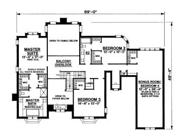 2nd Floor Plan, 031H-0330