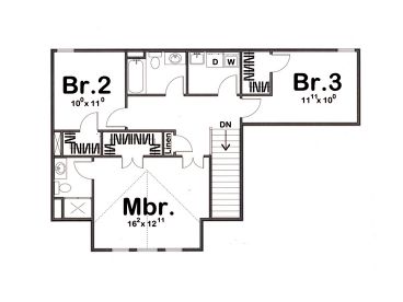 2nd Floor Plan, 050H-0092
