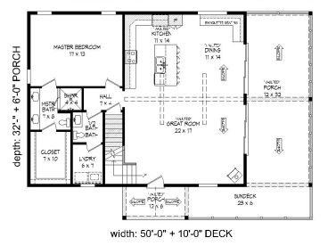 1st Floor Plan, 062H-0305
