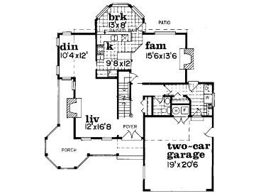 1st Floor Plan, 032H-0040