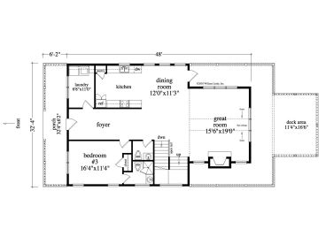 1st Floor Plan, 053H-0070