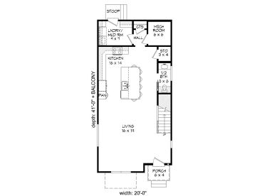 1st Floor Plan, 062H-0218