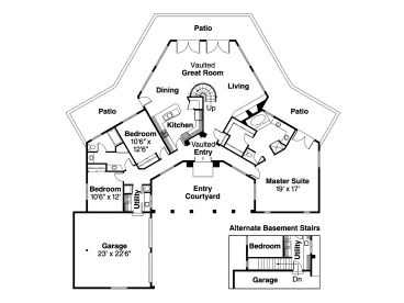 1st Floor Plan, 051H-0007