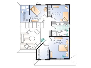 2nd Floor Plan, 027H-0044
