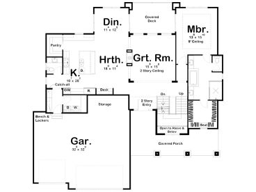 1st Floor Plan, 050H-0225