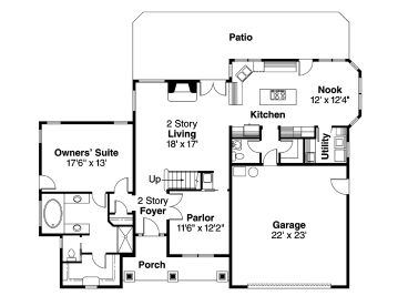 1st Floor Plan, 051H-0133