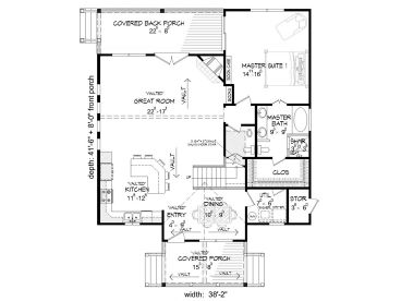 1st Floor Plan, 062H-0048